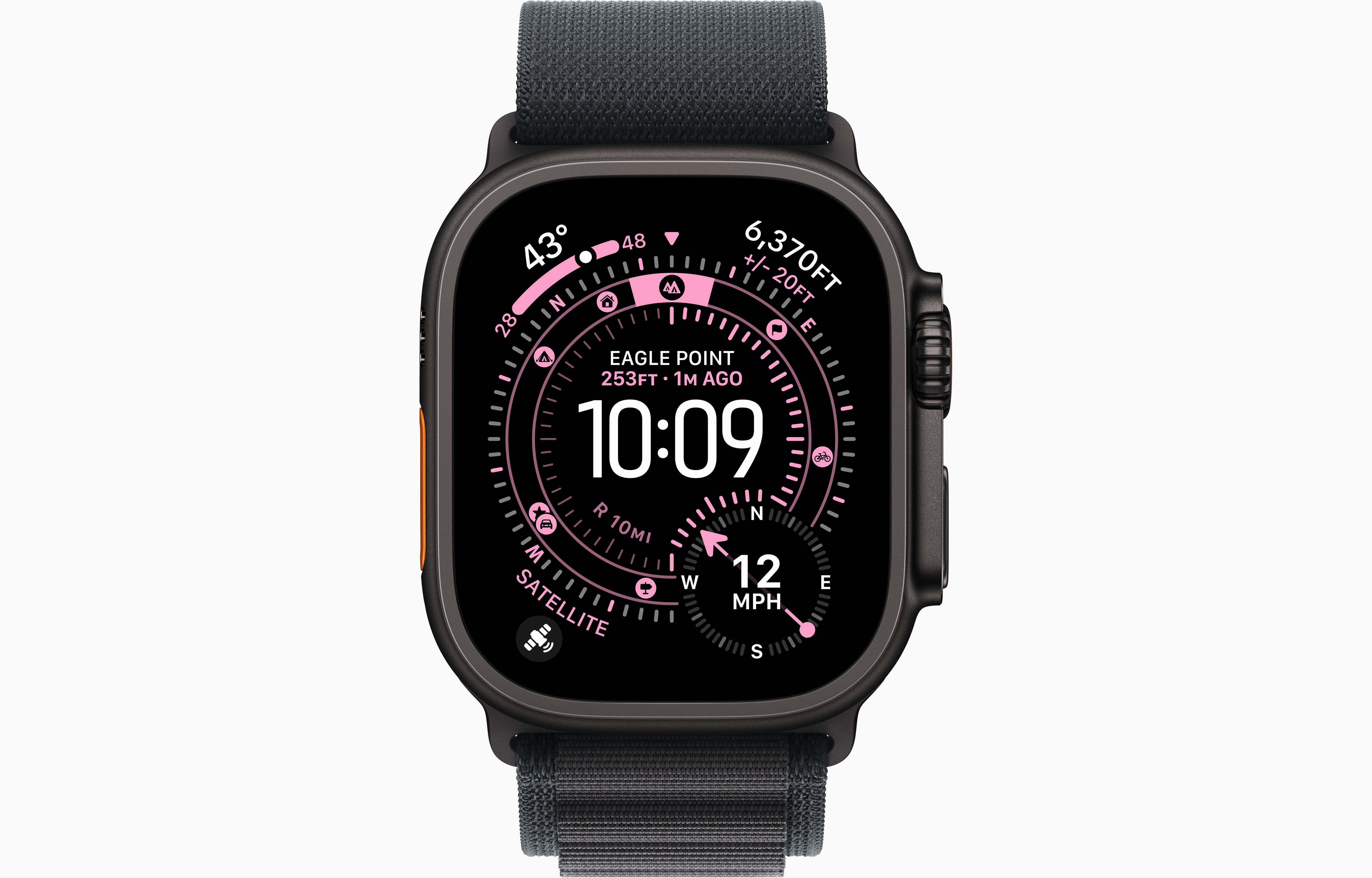 Apple Watch Ultra 3 Cellular 49mm, APPLE, Black Titanium Case with Black Alpine Loop - Small-2