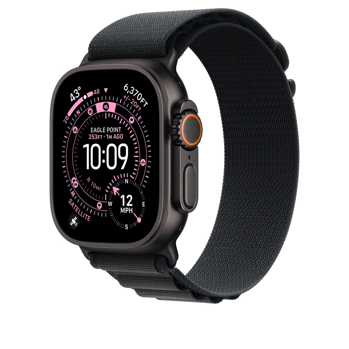 APPLE Watch 49mm Loop Black Alpine Loop - Large - Black Titanium Finish-1