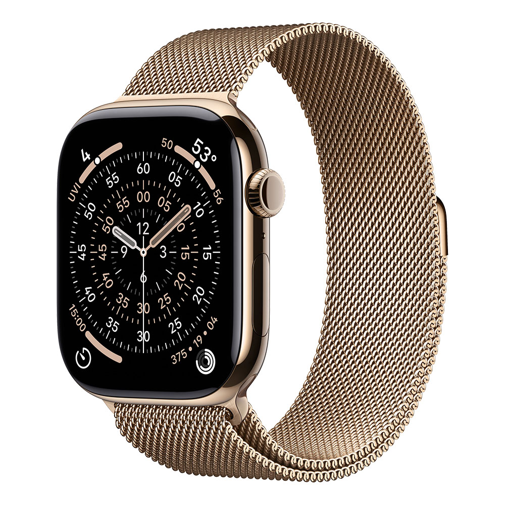 APPLE Watch S11 Cellular 46mm Gold Titanium Case with Gold Milanese Loop - M/L-0