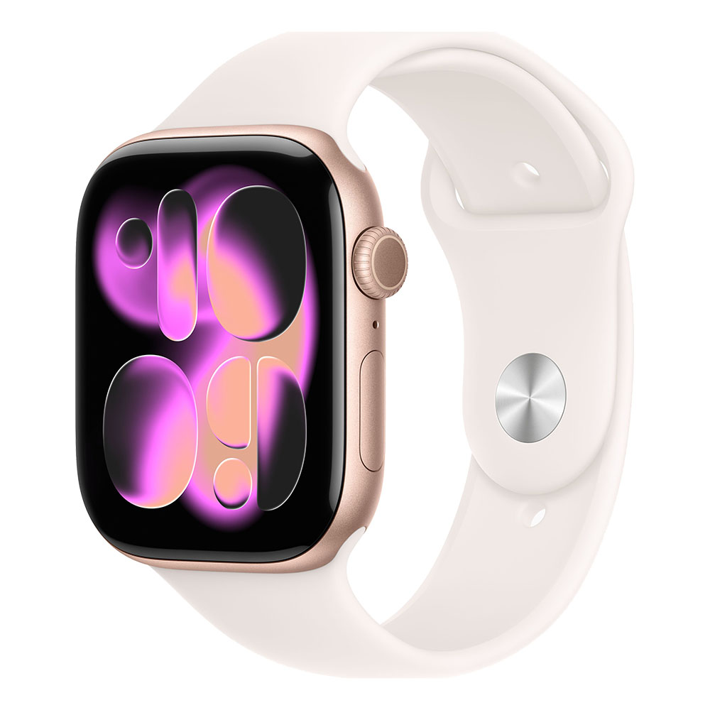 Apple Watch APPLE S11 GPS 46mm Rose Gold Aluminium Case with Light Blush Sport Band - M/L-0