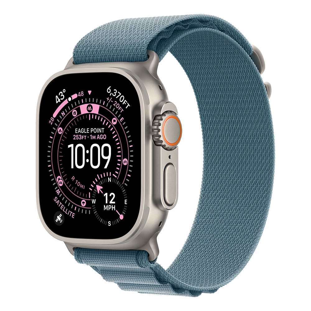 APPLE Watch Ultra 3 Cellular 49mm Natural Titanium Case with Light Blue Alpine Loop - Medium-0