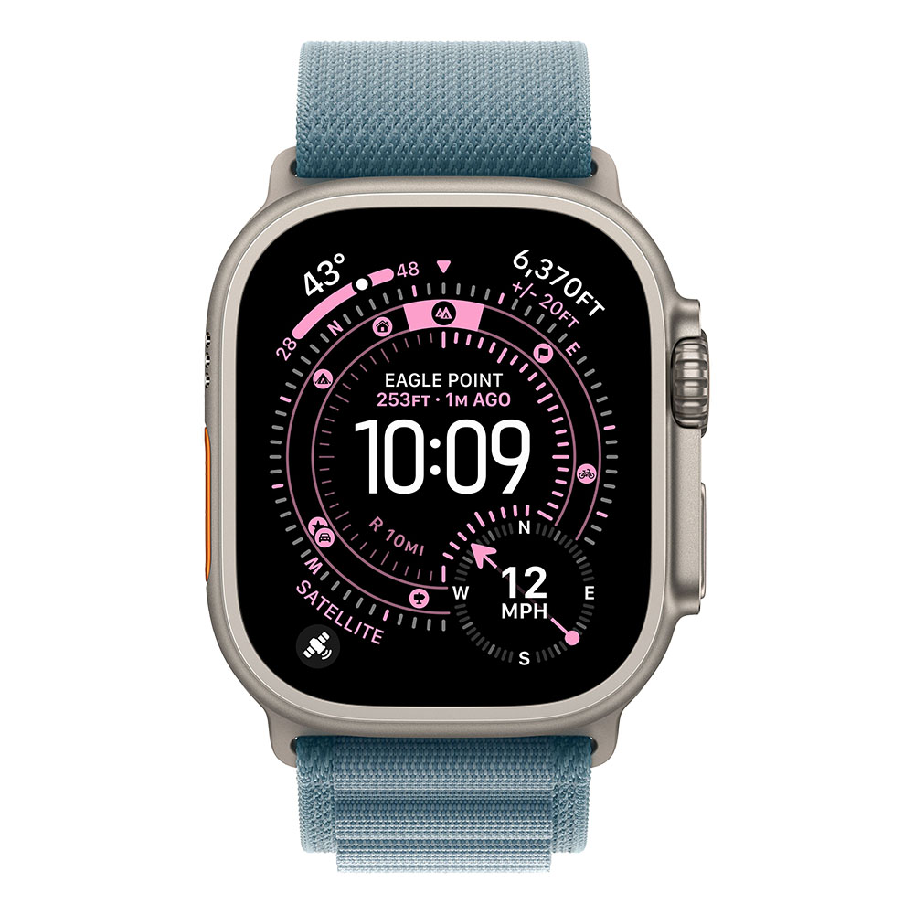 APPLE Watch Ultra 3 Cellular 49mm Natural Titanium Case with Light Blue Alpine Loop - Medium-2