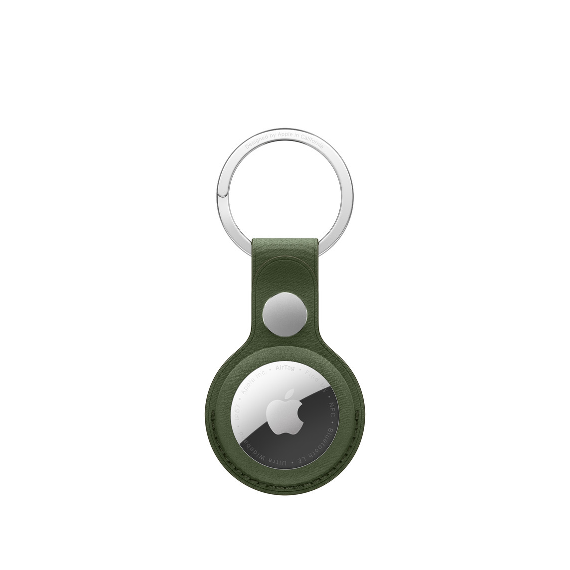 APPLE AirTag FineWoven Key Ring - Moss-0