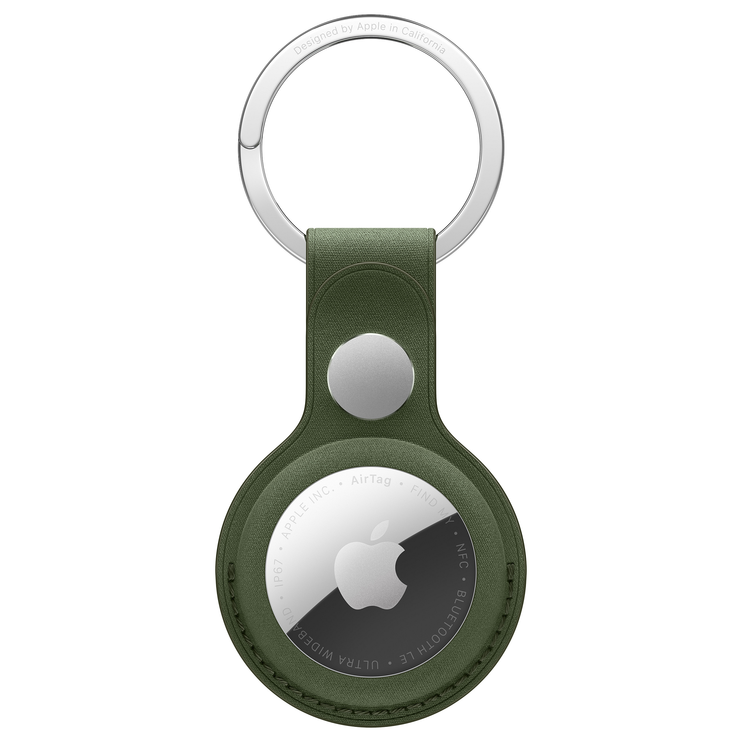 APPLE AirTag FineWoven Key Ring - Moss-2