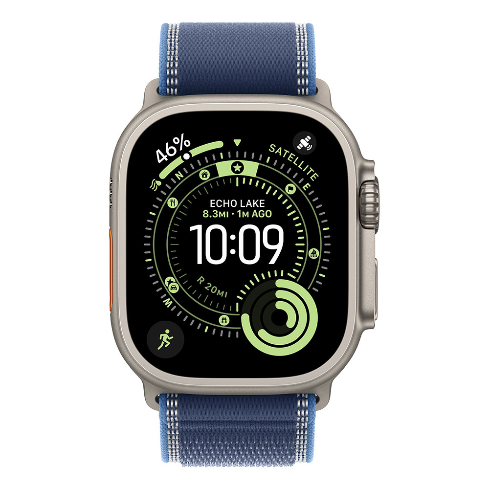 APPLE Watch Ultra 3 Cellular 49mm Natural Titanium Case with Blue/Bright Blue Trail Loop - S/M-1