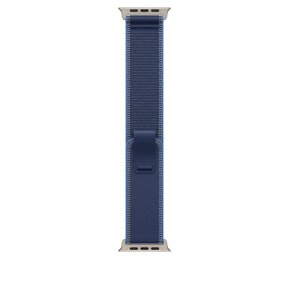 APPLE Watch Ultra 3 Cellular 49mm Natural Titanium Case with Blue/Bright Blue Trail Loop - S/M-2