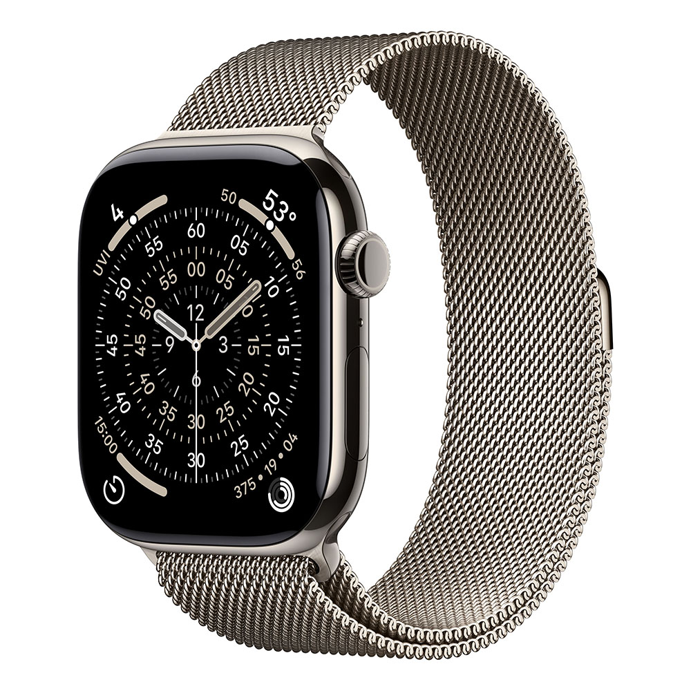 APPLE Watch S11 Cellular 46mm Natural Titanium Case with Natural Milanese Loop - S/M-0