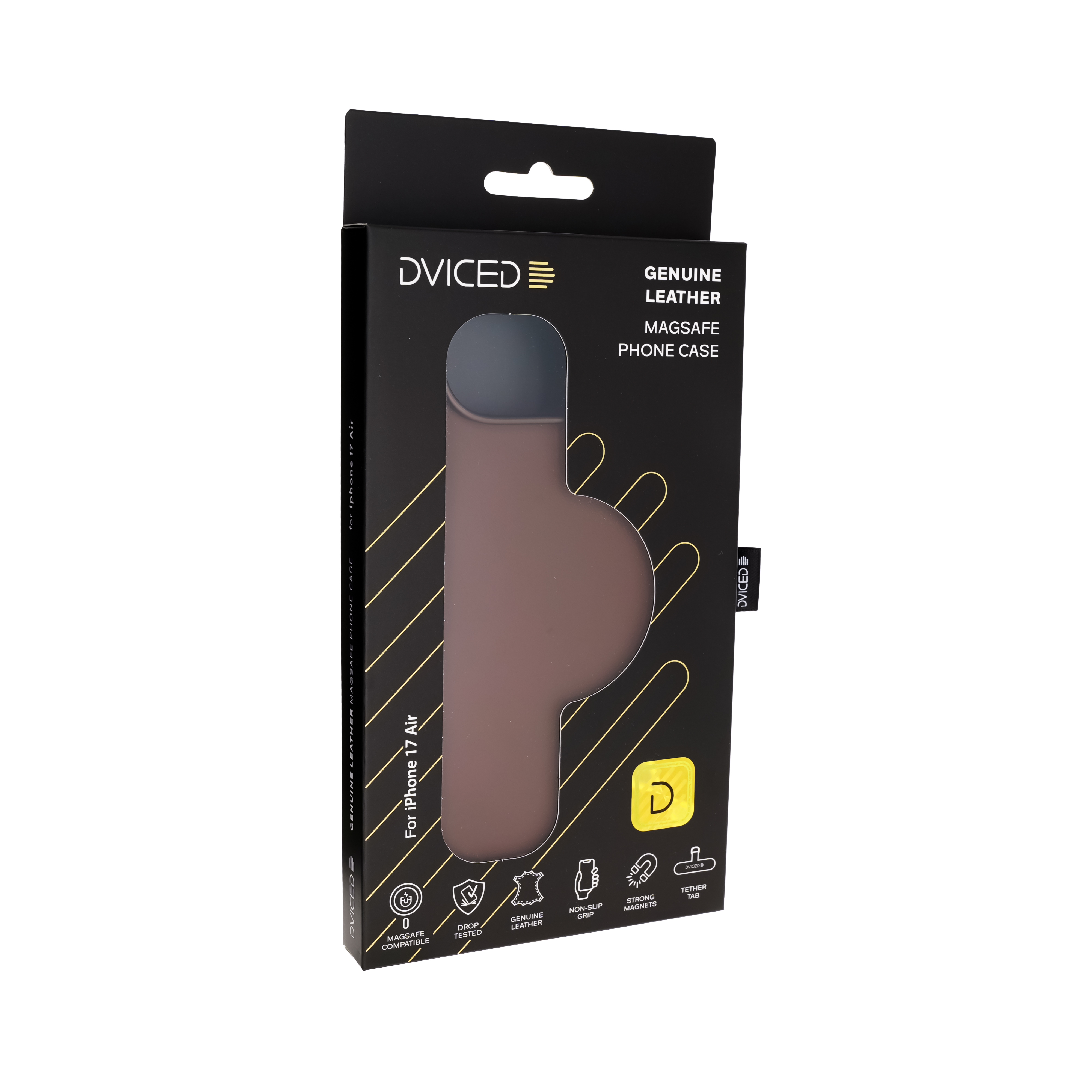 Maska za iPhone Dviced Leather MagSafe Air - smeđa-3