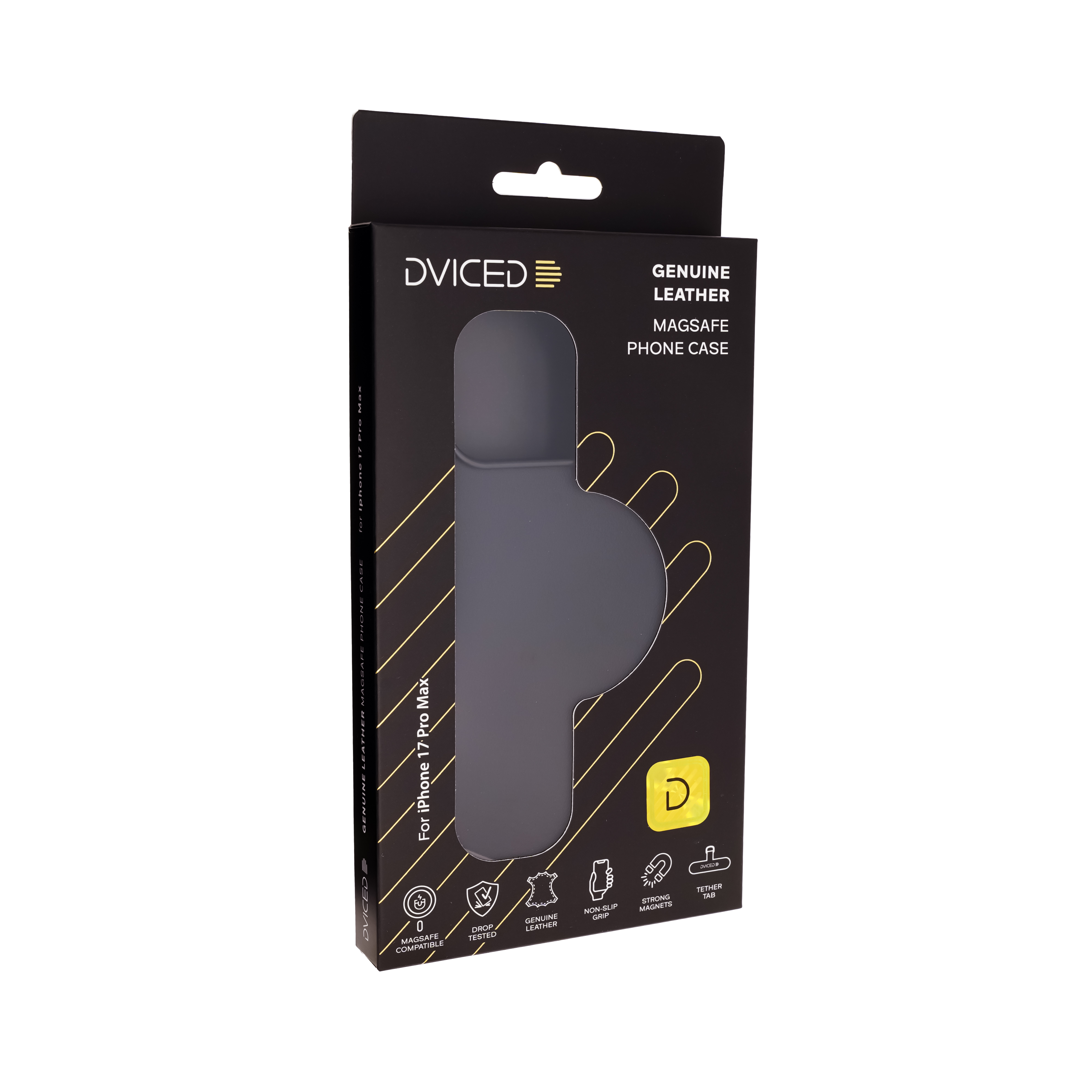 Futrola za iPhone 17 Pro Max DVICED Leather MagSafe - Crna-2