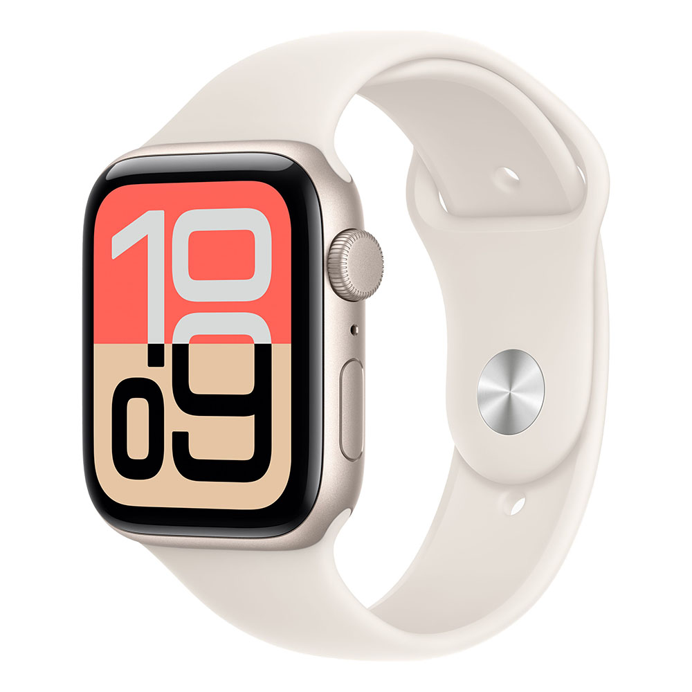 Apple Watch SE 3 GPS 44mm Starlight Aluminium Case with Starlight Sport Band - M/L-0