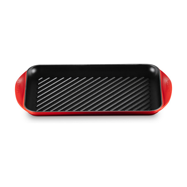 LE CREUSET reverzibilna grill ploča od lijevanog željeza 47.5 x 25.5 cm, Cherry crvena boja-1