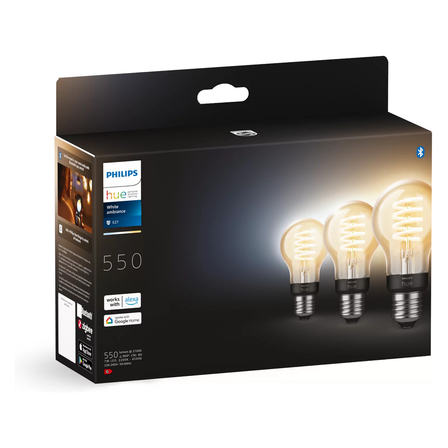 Pametna žarulja PHILIPS Hue White and Color Ambiance E27 (7W, Bluetooth)-2