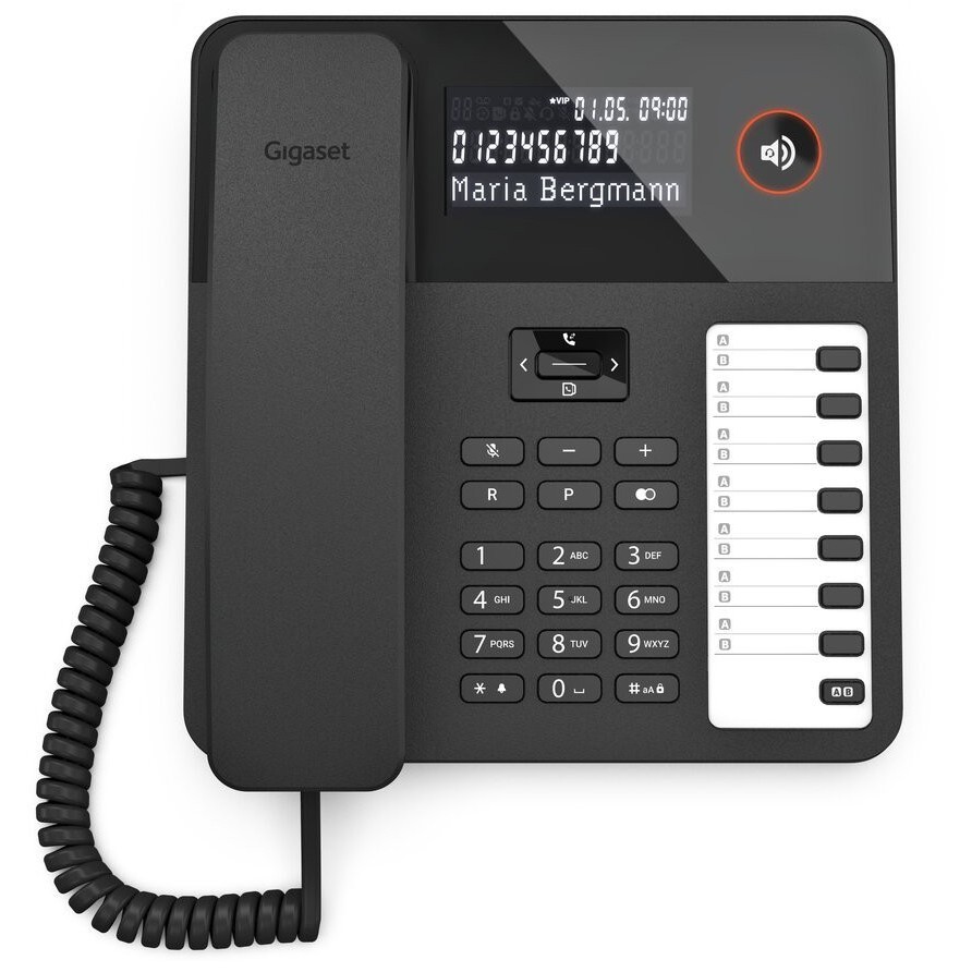 Analogni telefon GIGASET DESK 600 (Caller ID, Crna boja)-4