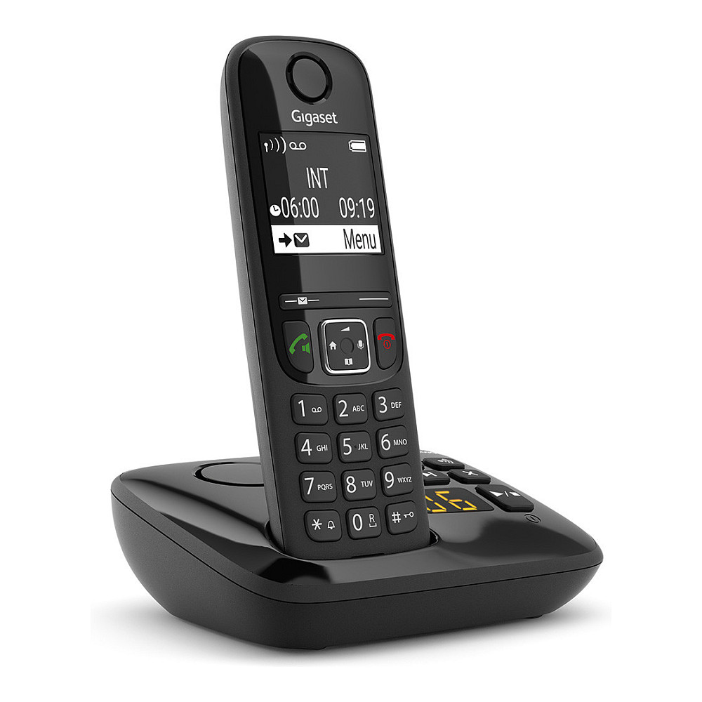 Telefon GIGASET AS690A (Analog/DECT, Caller ID, Crni)