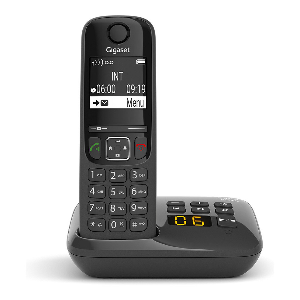 Telefon GIGASET AS690A (Analog/DECT, Caller ID, Crni)-1