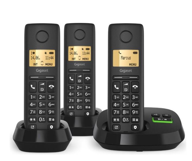 Bežični telefon GIGASET PURE 100 AM Trio (3 slušalice, sekretarica, imenik 50 kontakata)