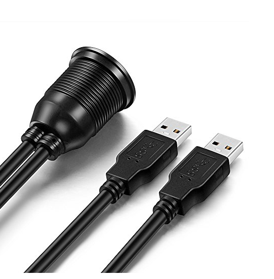 Ugradbena utičnica AMPIRE XUD015 (dvostruka USB-A, 15cm)-7