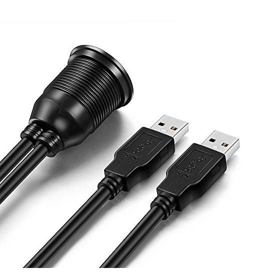 Ugradbena utičnica AMPIRE XUD060 (dvostruka USB-A, 60cm)-4