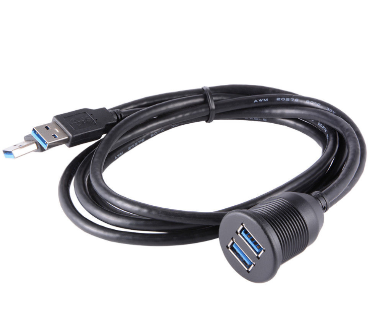 Ugradbena utičnica AMPIRE XUD060 (dvostruka USB-A, 60cm)-3