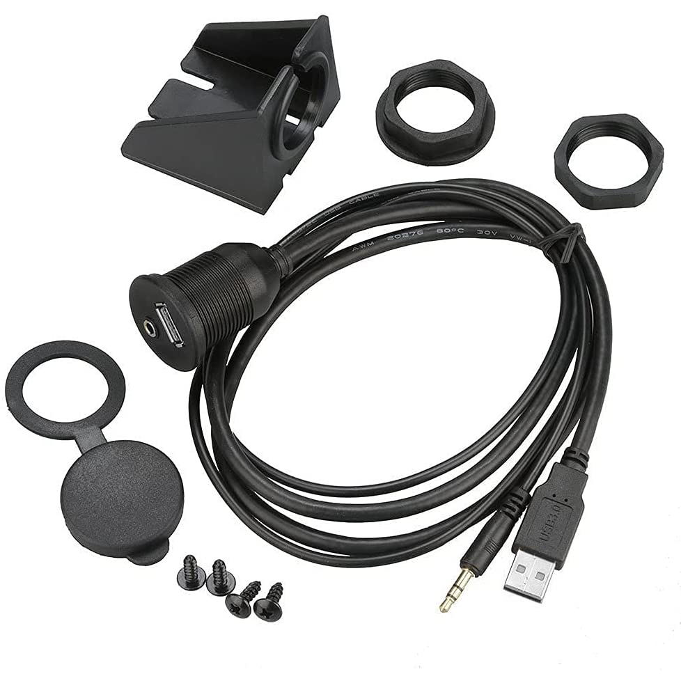 Ugradbena utičnica AMPIRE XUX060 (USB-A / AUX, 3.5mm jack, 60cm)-5
