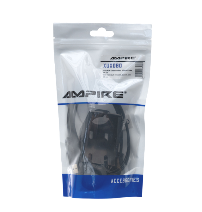 Ugradbena utičnica AMPIRE XUX060 (USB-A / AUX, 3.5mm jack, 60cm)-2