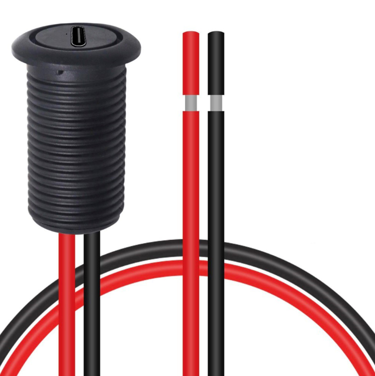 Ugradbeni punjač AMPIRE ZBC031 (USB-C, 12/24V > USB, 3.1A)-0