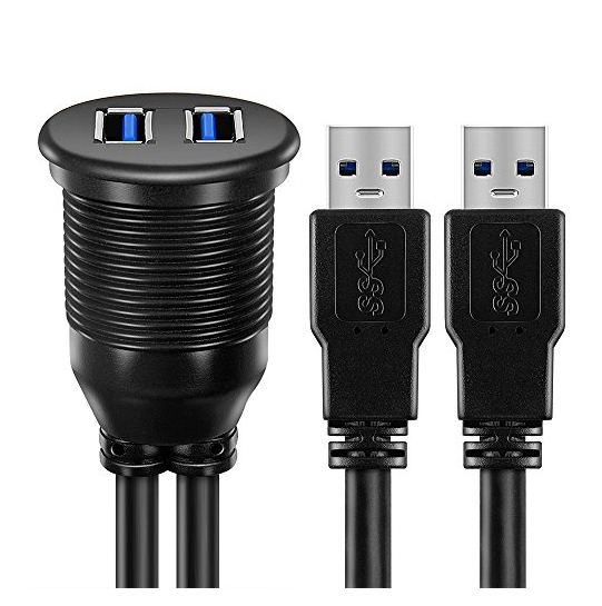 Ugradbena utičnica AMPIRE XUD200 (dvostruka USB-A, 200cm)-2