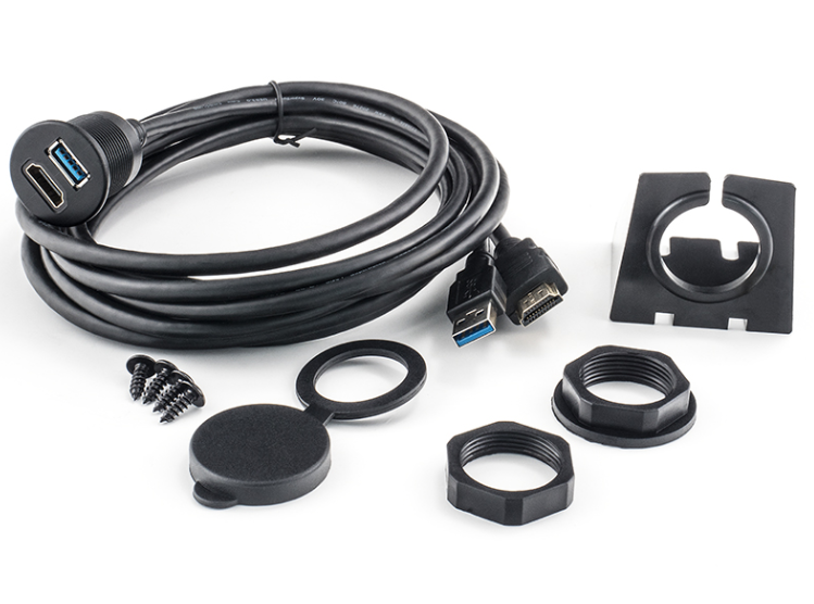 Ugradbena utičnica AMPIRE XHB150 (HDMI/USB, 150cm)-5