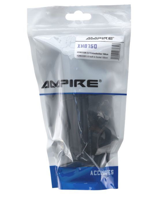 Ugradbena utičnica AMPIRE XHB150 (HDMI/USB, 150cm)-4