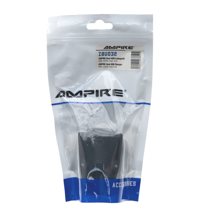 Ugradbeni punjač AMPIRE ZBU032 (dvostruki USB-A, 12V/24V with 2.1A)-5