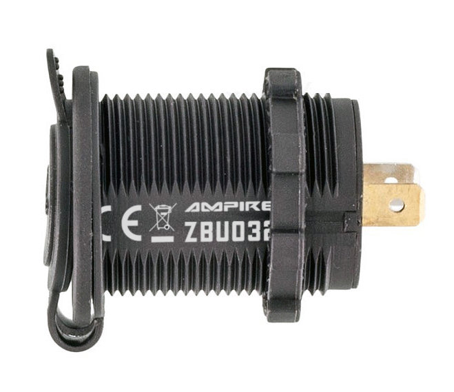 Ugradbeni punjač AMPIRE ZBU032 (dvostruki USB-A, 12V/24V with 2.1A)-2