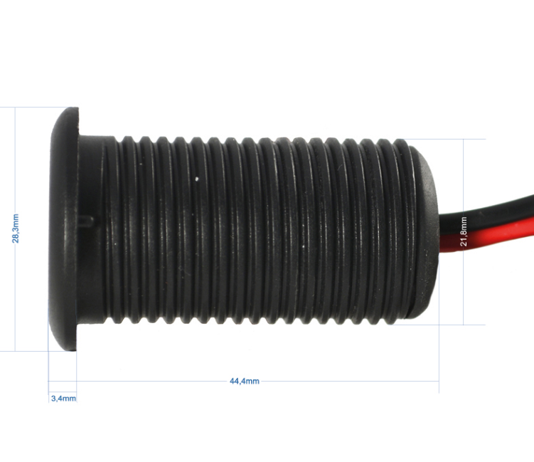 Ugradbeni punjač AMPIRE ZBU031 (USB-A, 12/24V)-2