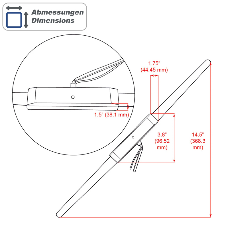 Aktivna antena RETROSOUND WPA-2 (AM/FM, za staklo)-1