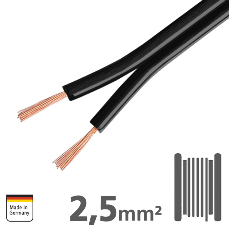 Kabel za zvučnike AMPIRE XLS250 (2,5mm², 50m kolut, Premium Copper)-1