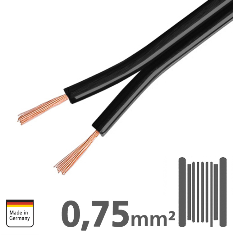 Kabel za zvučnike AMPIRE XLS075 (0,75mm², 140m kolut, Premium Copper)-1