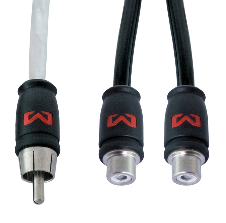 Audio Y-kabel AMPIRE X30B (30cm, Stop Noise tehnologija, RCA priključci)-2