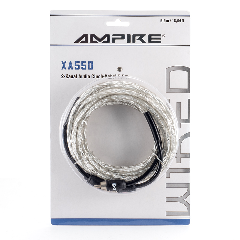 Audio kabel AMPIRE 550cm, 2-kanalni (X-Link serija, Stop Noise tehnologija, 100% folijski oklop)-5