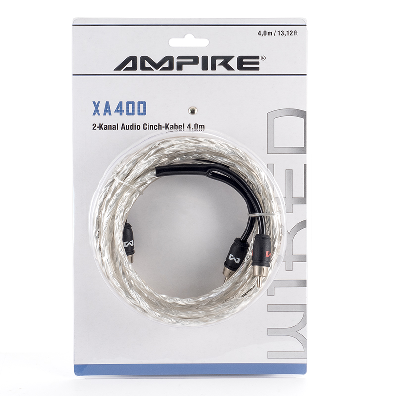 Audio kabel AMPIRE 400cm, 2-kanalni (X-Link serija, Stop Noise tehnologija, 100% folijski oklop)-5
