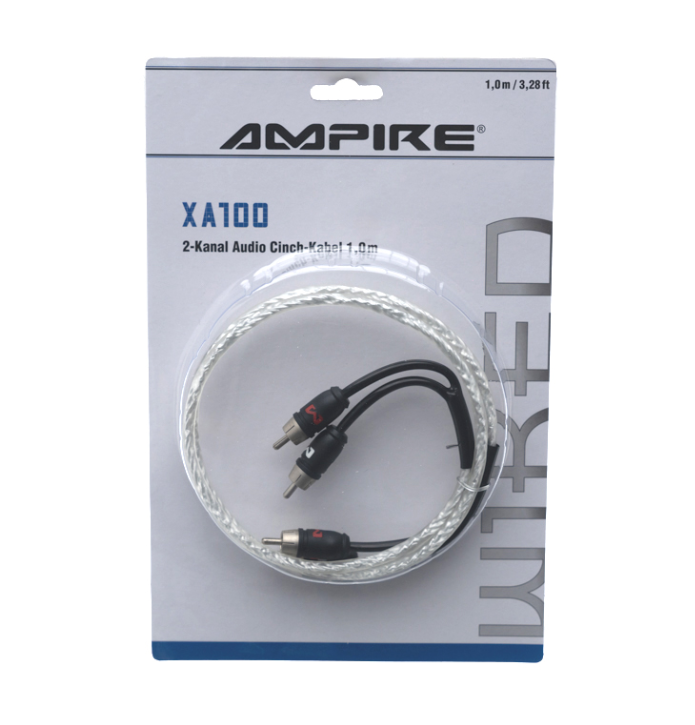 Audio kabel AMPIRE X-Link 100cm, 2-kanalni (100% folijski oklop, Stop Noise tehnologija)-1