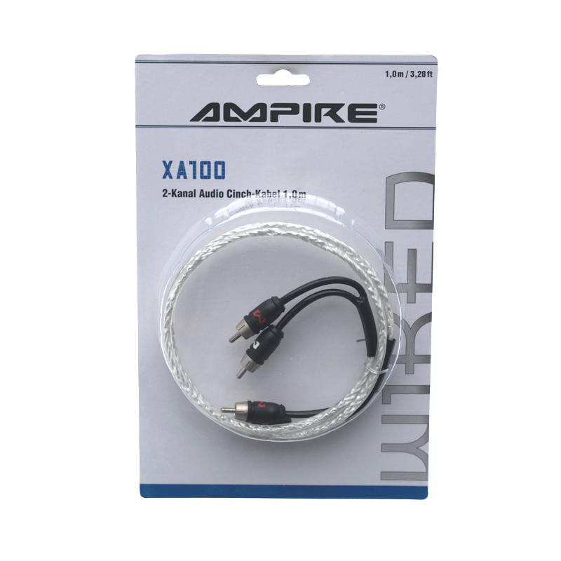 Audio kabel AMPIRE X-Link 100cm, 2-kanalni (100% folijski oklop, Stop Noise tehnologija)-5