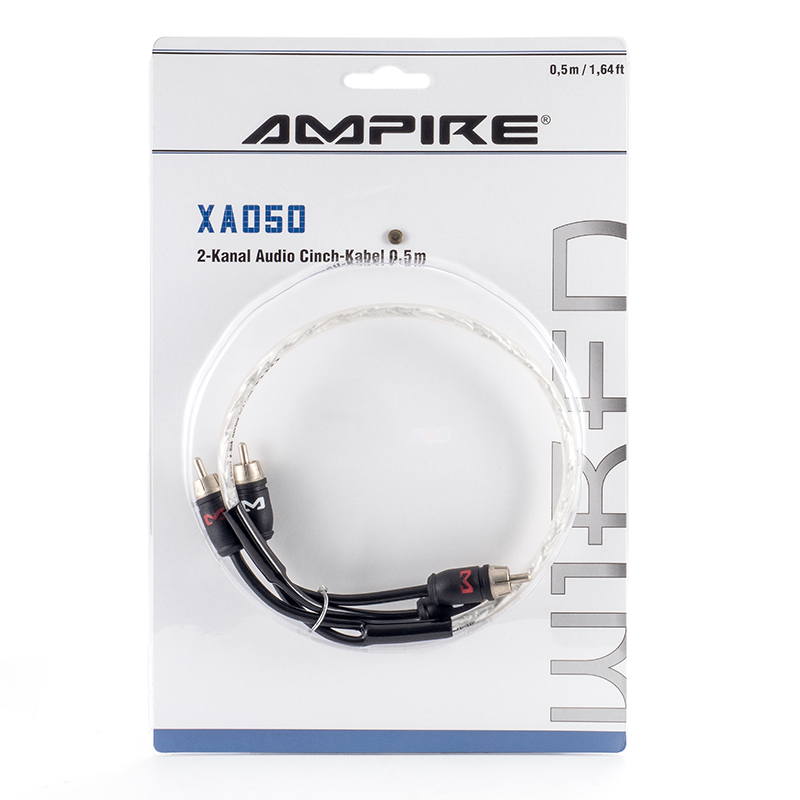 Audio kabel AMPIRE 50cm, 2-kanalni (X-Link serija, 100% folijski oklop, Stop Noise tehnologija)-5