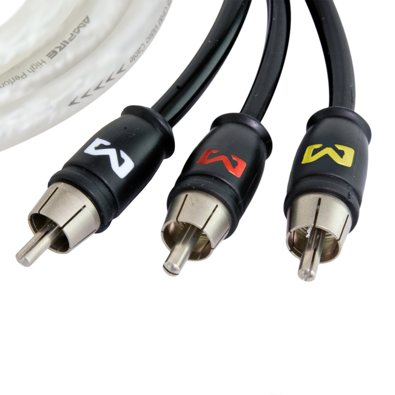 AV kabel AMPIRE 100cm, 3-kanalni (X-Link serija, 100% folijski oklop, Stop Noise tehnologija, 75 Ohma video impedancija)-2