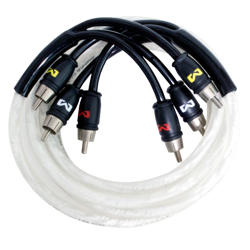 AV kabel AMPIRE 100cm, 3-kanalni (X-Link serija, 100% folijski oklop, Stop Noise tehnologija, 75 Ohma video impedancija)-4