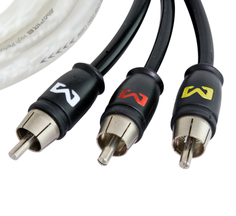 AV kabel AMPIRE 250cm, 3-kanalni (X-Link serija, 100% folijski oklop, Stop Noise tehnologija, 75 Ohma video impedancija)-0