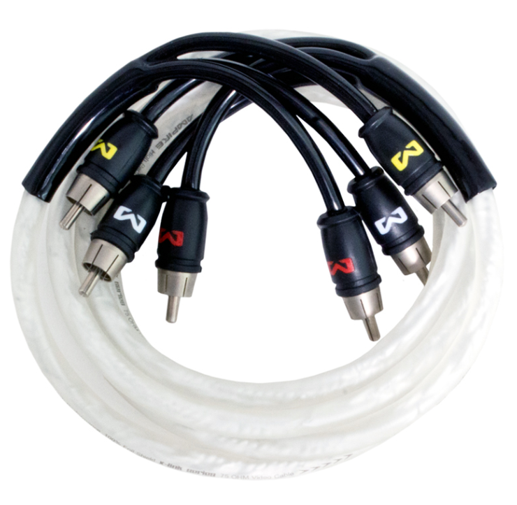 AV kabel AMPIRE 250cm, 3-kanalni (X-Link serija, 100% folijski oklop, Stop Noise tehnologija, 75 Ohma video impedancija)-1