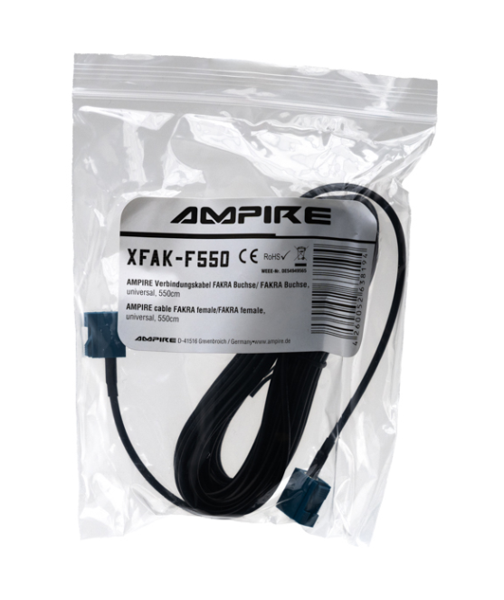 Kabel AMPIRE FAKRA ženski/FAKRA ženski, univerzalni, 550cm-1