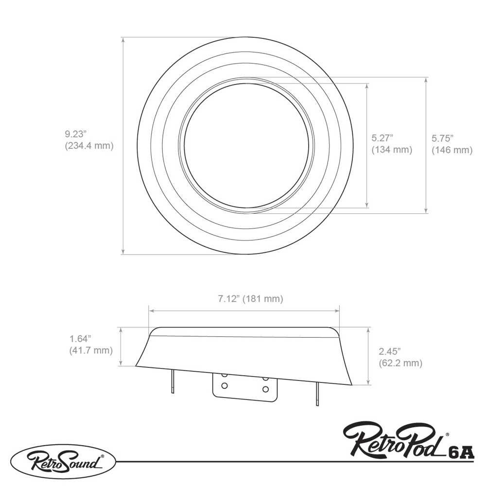 Moduli zvučnika RETROSOUND Surface Mount za 6.5" zvučnike-7