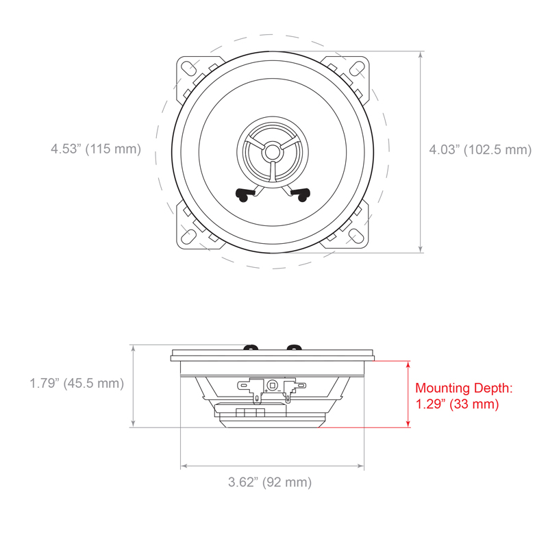 Zvučnik RETROSOUND Speaker 4.5'' 114mm (par) Neodym-13