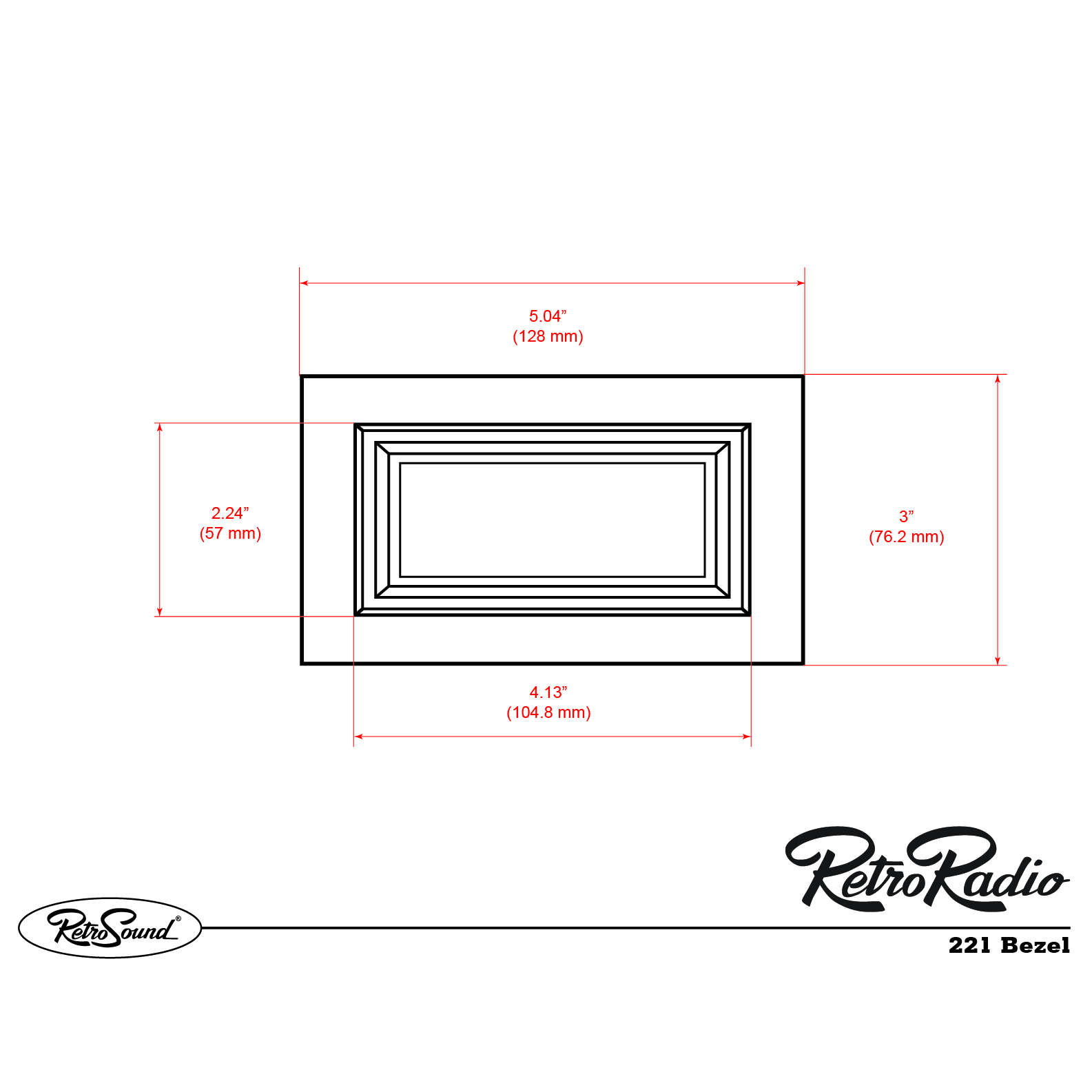 Bezel RETROSOUND Bezel black-1
