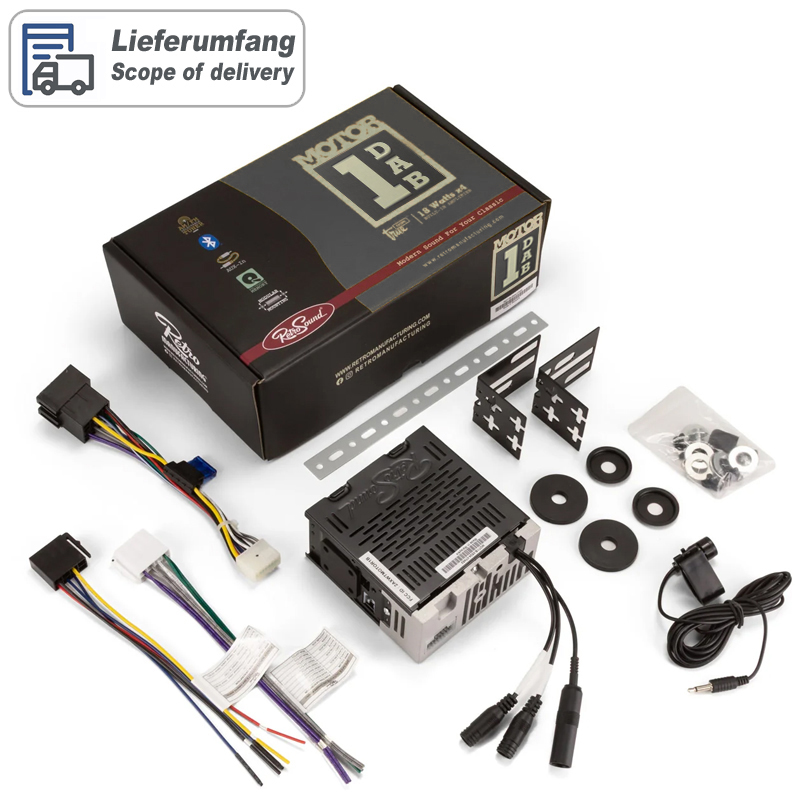 Radio modul RETROSOUND MOTOR-1DAB-1 FM/DAB+/BT (bez zaslona, bez tipki)-1